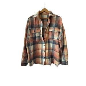 Plaid Button-Up Women's Hoodie